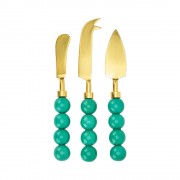 Orb Cheese Knife Set | Emerald Orb Cheese Knife Set | Emerald